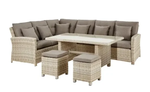 a casa mia Garten-Loungeset aus Polyrattan Bregenz | Ausrichtung rechts