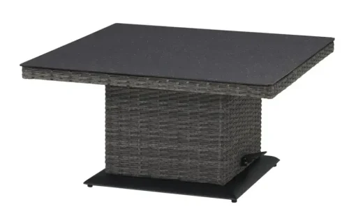 a casa mia Gartentisch höhenverstellbar Padua | 90 cm, quadratisch