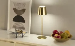 Akku-Tischleuchte | Goldfarben | Möbel Höffner