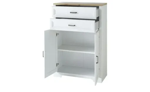 Aktenschrank Varese | Pinie (Nachbildung), Weiß, Asteiche (Nachbildung)