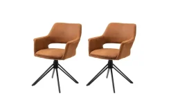 Armlehnenstuhl 2er-Set Estelle | Braun | Möbel Höffner