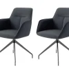 Armlehnenstuhl 2er-Set Memphis | Anthrazit | Höffner