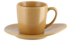 ASA SELECTION Espressotasse mit Unterteller Cuba Ocra | Espressotasse mit Unterteller