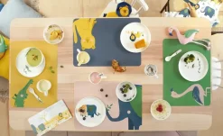 ASA SELECTION Platzset Kids | Rosa, Grau, Grün