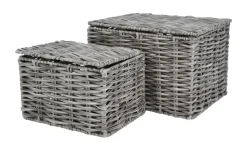 Aufbewahrungsbox, 2er Set | Hellgrau | Möbel Höffner