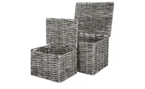 Aufbewahrungsbox, 2er Set | Hellgrau | Möbel Höffner