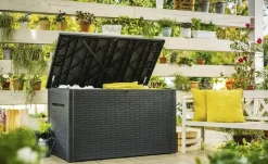 Aufbewahrungsbox Java | Graphit, Rattan (Nachbildung)