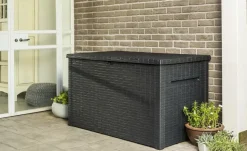 Aufbewahrungsbox Java | Graphit, Rattan (Nachbildung)