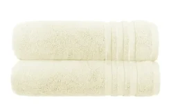 Badetuch (100 x 150cm), 2er-Set Creme Soft Cotton