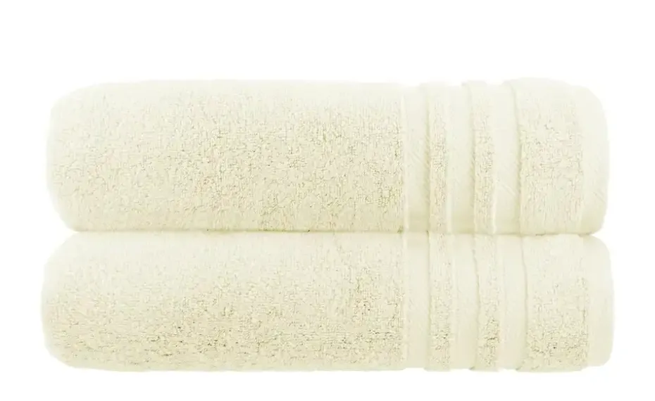 Badetuch (100 x 150cm), 2er-Set Creme Soft Cotton