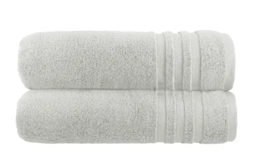 Badetuch (100 x 150cm), 2er-Set Hellgrau Soft Cotton