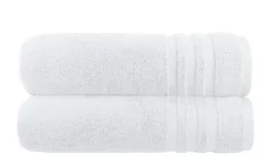 Badetuch (100 x 150cm), 2er-Set Weiß Soft Cotton