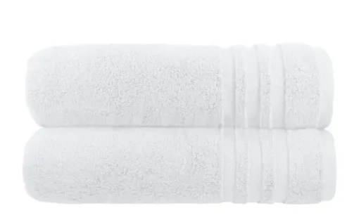 Badetuch (100 x 150cm), 2er-Set Weiß Soft Cotton