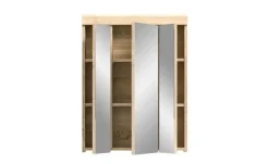 Badezimmerspiegelschrank SCHLOONSEE, Breite 60cm, 3 Spiegeltüren, 9 Fächer, 6 Einlegeböden, in verschiedenen Farben erhältlich, Badmöbel, Spiegel, Badschrank, Bad Schloonsee | Eiche Sonoma (Nachbildung)