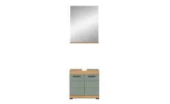Badmöbel-Set SCHLOONSEE, 2 teilig, bestehend aus: Waschbeckenunterschrank, Spiegel, in verschiedenen Farben erhältlich, Badmöbel, Kombination, Badezimmer Schloonsee | Eiche Artisan (Nachbildung), Salbeigrün