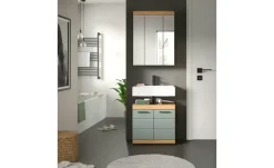 Badmöbel-Set SCHLOONSEE, 2 tlg., bestehend aus: Waschbeckenunterschrank, Spiegelschrank, in verschiedenen Farben erhältlich, Badmöbel, Kombination, Badezimmer Schloonsee | Eiche Artisan (Nachbildung), Salbeigrün