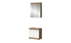 Badmöbel-Set WALDSEE, 2 tlg., bestehend aus: Waschbeckenunterschrank, Spiegelschrank, in verschiedenen Farben erhältlich, Badmöbel, Kombination, Badezimmer Waldsee