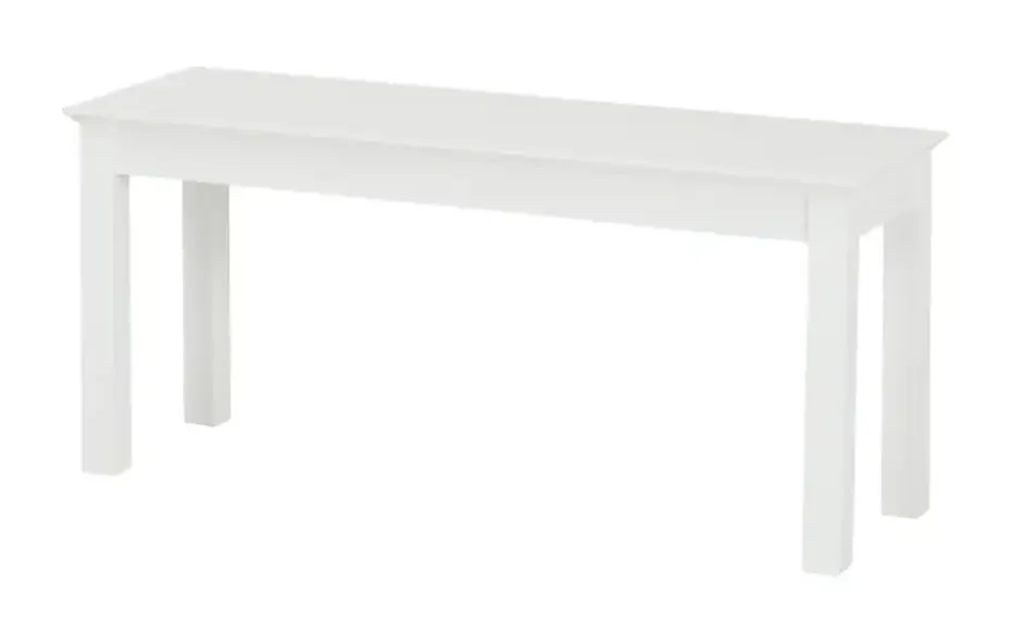 Bank aus Massivholz Fabian | Weiß, Eiche, lackiert