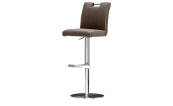 Barhocker Anna | Braun, Gestell rund | Möbel Höffner