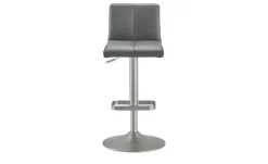 Barhocker  Leder MyTina | Anthrazit, verchromt matt