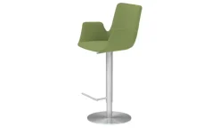 Barhocker MyHelios | Grün, Flachgewebe | Möbel Höffner