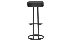 Barhocker Zeta | Schwarz, verchromt, lackiert, Schwarz