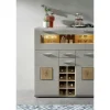 Barschrank Cortina | Grau, Eiche (Nachbildung)