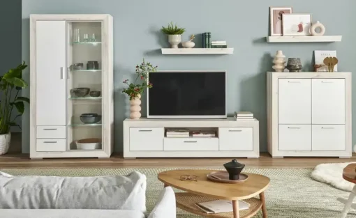 Barschrank Fiesta | Weiß, Eiche (Nachbildung) | Höffner