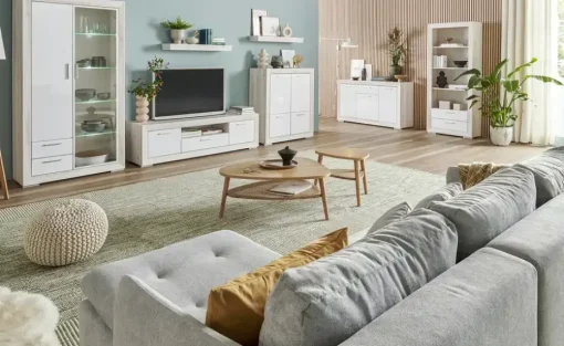 Barschrank Fiesta | Weiß, Eiche (Nachbildung) | Höffner