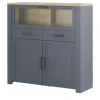 Barschrank Toneo | Eiche (Nachbildung), Dunkelblau