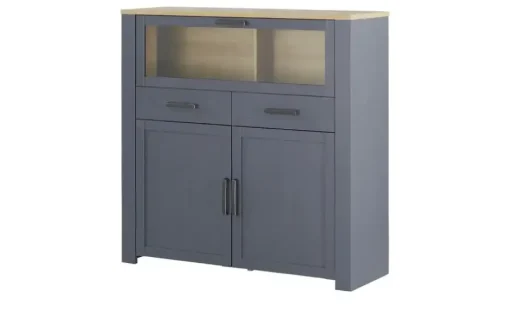 Barschrank Toneo | Eiche (Nachbildung), Dunkelblau