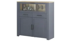 Barschrank Toneo | Eiche (Nachbildung), Dunkelblau