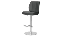 Barstuhl Marta | Grau, Gestell rund | Möbel Höffner