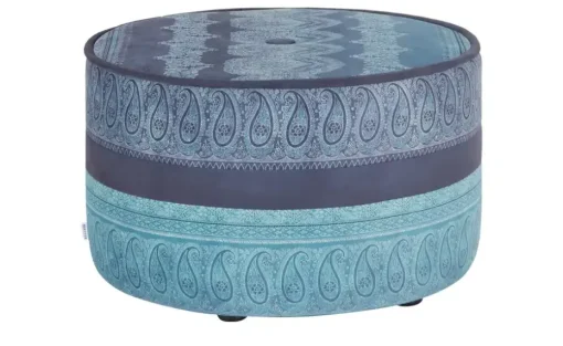 bassetti by SCHRÖNO Pouf aus Velours Tino | Blau