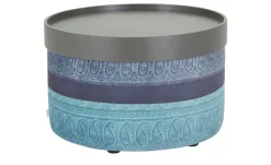 bassetti by SCHRÖNO Pouf aus Velours Tino | Blau