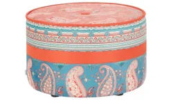 bassetti by SCHRÖNO Pouf aus Velours Tino | Blau, Orange