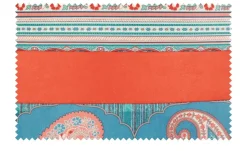 bassetti by SCHRÖNO Pouf aus Velours Tino | Blau, Orange
