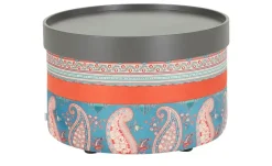 bassetti by SCHRÖNO Pouf aus Velours Tino | Blau, Orange