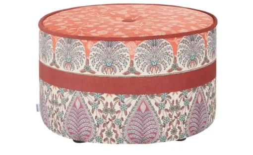 bassetti by SCHRÖNO Pouf aus Velours Tino | Rot