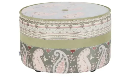 bassetti by SCHRÖNO Pouf aus Velours Tino | Grün