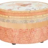 bassetti by SCHRÖNO Pouf aus Velours Tino | Orange