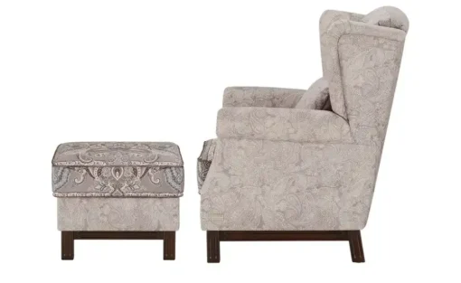 bassetti by SCHRÖNO Sessel aus Velours Salina | Grau