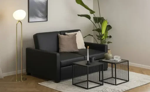 Beistelltisch Formiche | Schwarz, Marmoroptik | Höffner