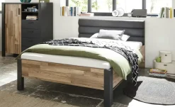 Bett Dallas | Eiche (Nachbildung), Graphit | Höffner