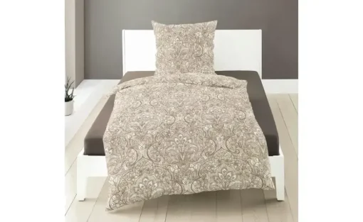 Bierbaum Mako-Satin Bettwäsche | holzfarben, 200 cm