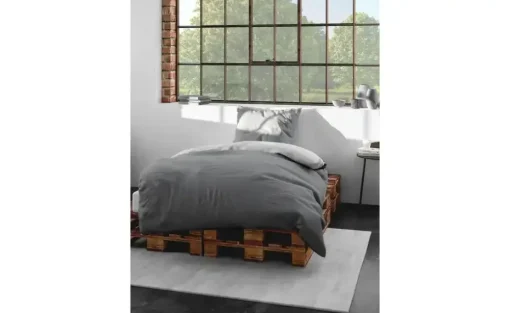 Bierbaum Renforce Bettwäsche | Steingrau, 200 cm