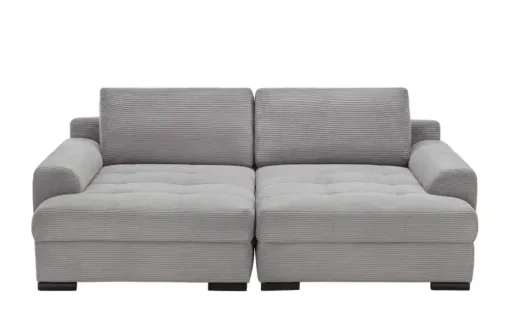 bobb Doppelrecamiere Soumia | Grau, Cordstoff | Höffner