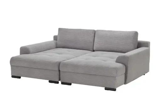 bobb Doppelrecamiere Soumia | Grau, Cordstoff | Höffner
