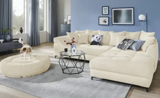 bobb Ecksofa Jonna | Creme, rechts | Möbel Höffner