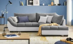 bobb Ecksofa Krissy | Steingrau, Silbergrau, rechts